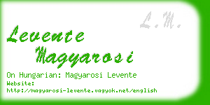 levente magyarosi business card